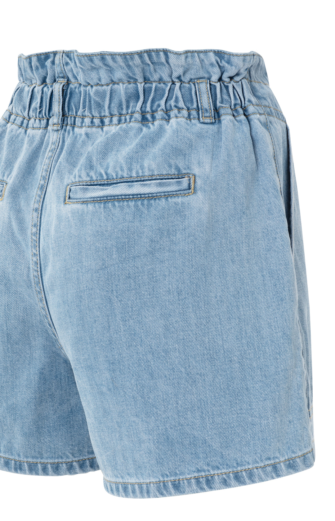 High Waist Cargo Denim Short