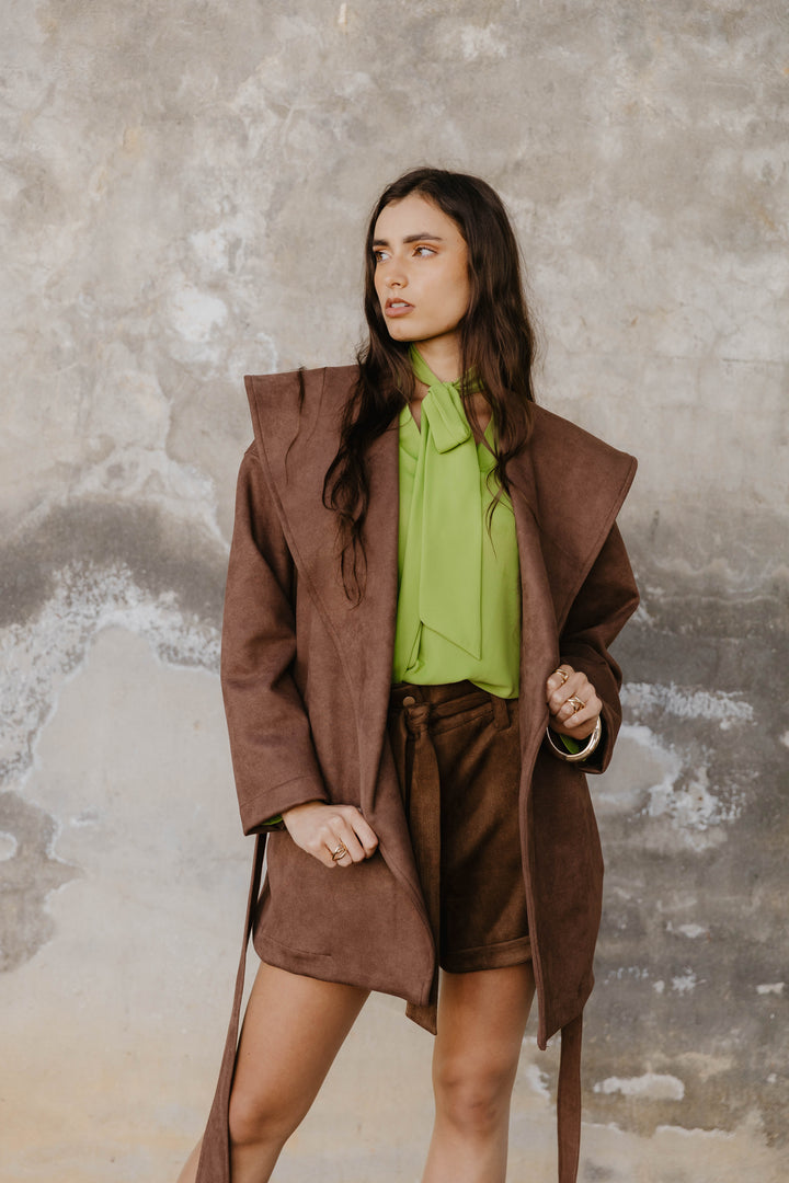 Reese Mock Suede Shorts