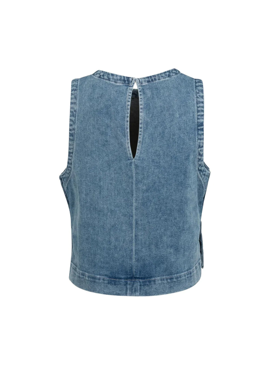 Sleeveless Loose Denim Top