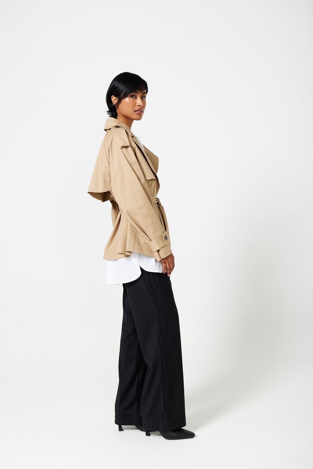 Osman Cropped Trench Coat