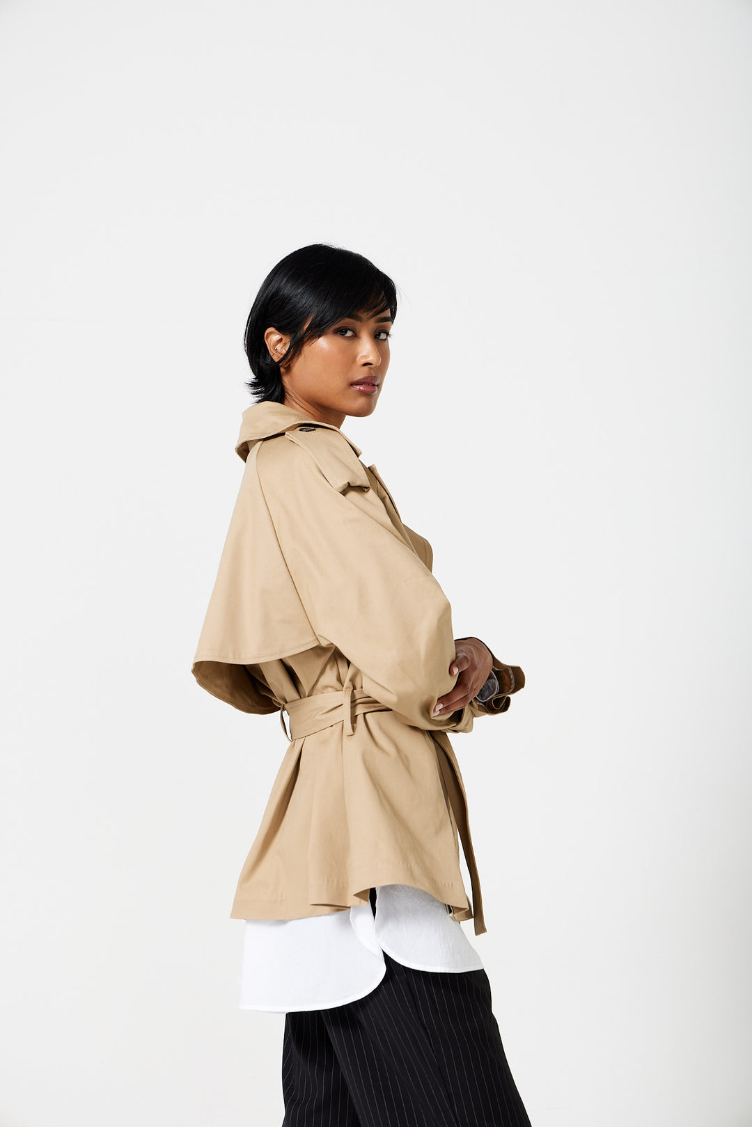 Osman Cropped Trench Coat