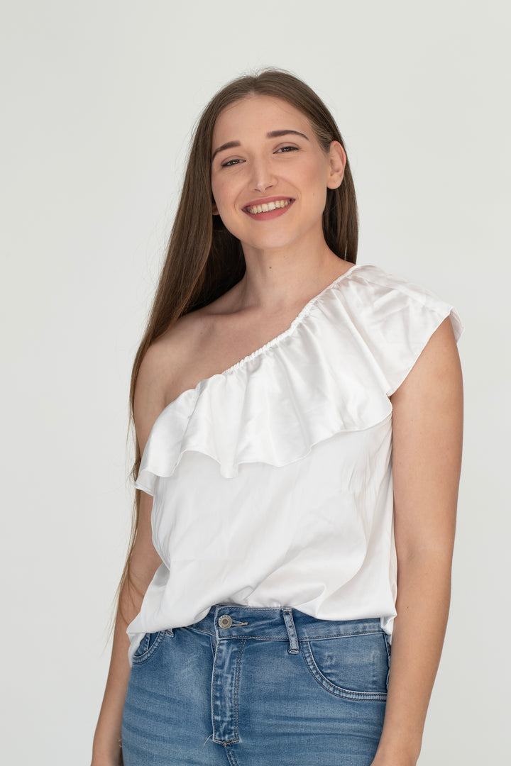 Islaa Off-Shoulder Frill Top