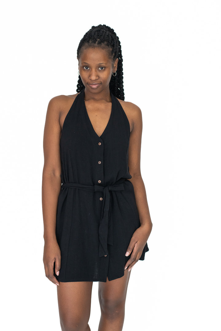 Deirdre Short Halterneck Dress