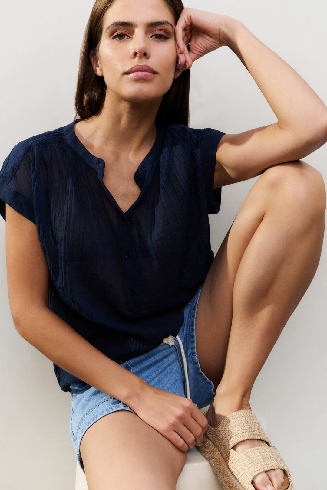 Flowy Polo Top