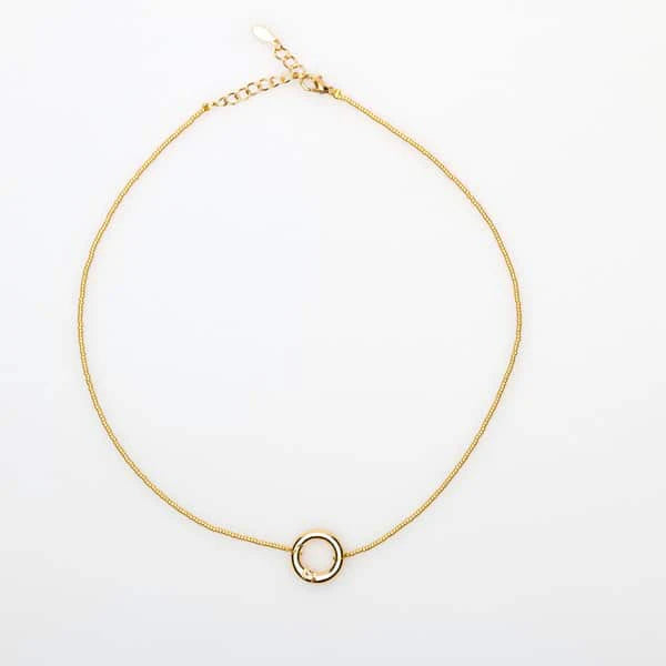 Miyuki Gold Round Necklace