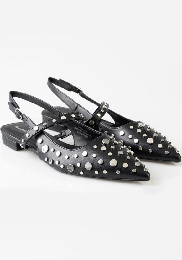 Stud Slingback Flats